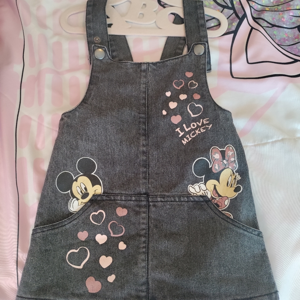 Disney Junior Minnie & Mickey Mouse overall skirt. Size 18 months.